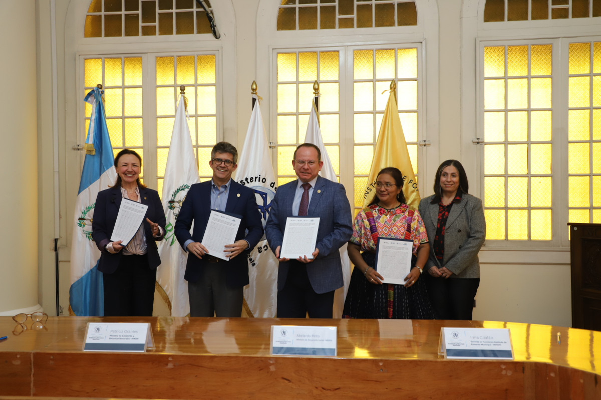 MARN, MSPAS, MIDES e INFOM firman convenio de cooperación interinstitucional de gran beneficio para el manejo de aguas residuales y desechos sólidos comunes